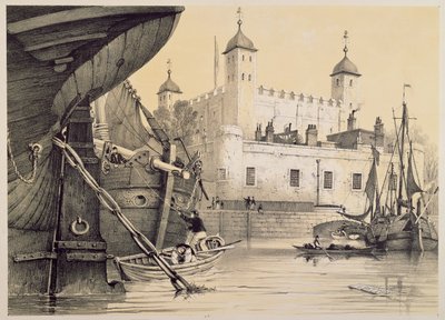 View of the Tower of London from the River Thames, c.1840 by Edmund Patten